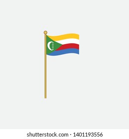 Comoros flag graphic element Illustration template 