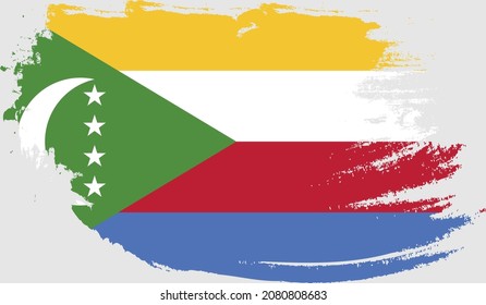 Comoros flag in grunge style