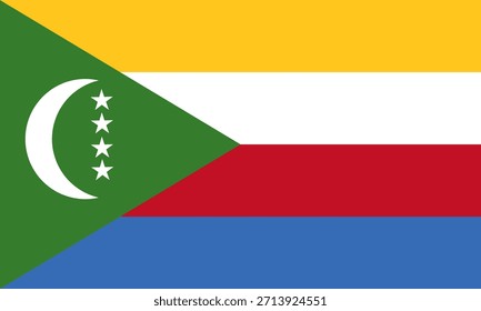 Comoros flag icon in high quality used in Comoros country