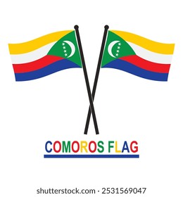 Comoros flag icon vector illustration symbol design