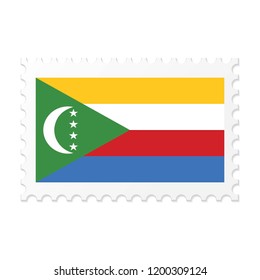 Comoros flag on white background vector image