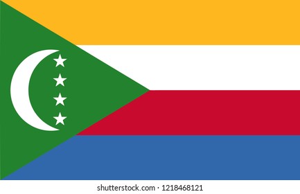 Comoros flag vector, country flags, flags
