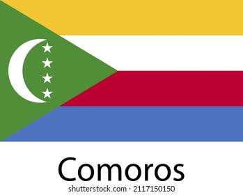 COMOROS FLAG VEKTORDESIGN FÜR SOZIALE MEDIEN UND DRUCKMEDIEN.