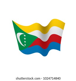 Comoros flag, vector illustration on a white background