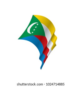 Comoros flag, vector illustration on a white background