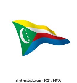 Comoros flag, vector illustration on a white background