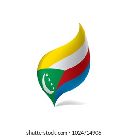 Comoros flag, vector illustration on a white background