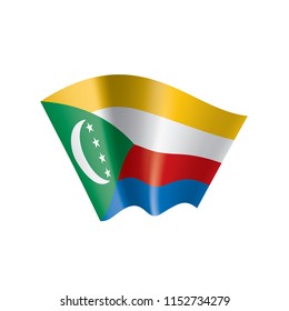 Comoros flag, vector illustration on a white background