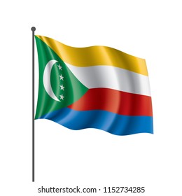 Comoros flag, vector illustration on a white background