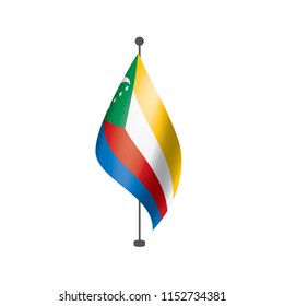 Comoros flag, vector illustration on a white background