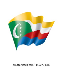 Comoros flag, vector illustration on a white background