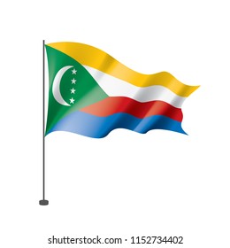 Comoros flag, vector illustration on a white background