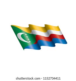 Comoros flag, vector illustration on a white background