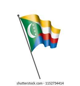 Comoros flag, vector illustration on a white background