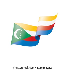 Comoros flag, vector illustration on a white background