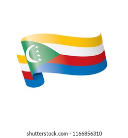 Comoros flag, vector illustration on a white background