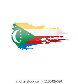 Comoros flag, vector illustration on a white background.