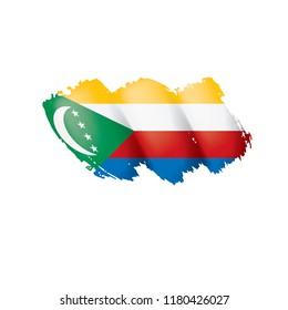 Comoros flag, vector illustration on a white background.