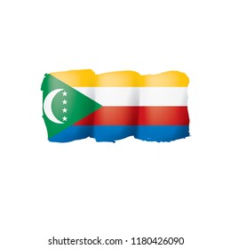 Comoros flag, vector illustration on a white background.
