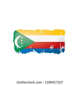 Comoros flag, vector illustration on a white background.