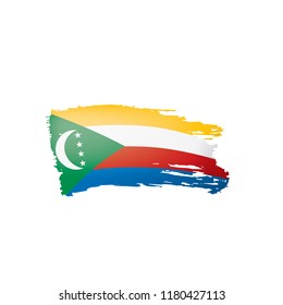 Comoros flag, vector illustration on a white background.