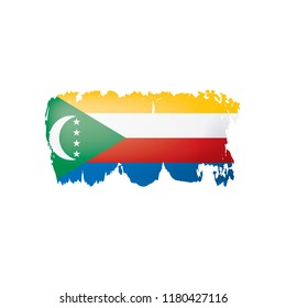 Comoros flag, vector illustration on a white background.