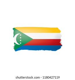 Comoros flag, vector illustration on a white background.
