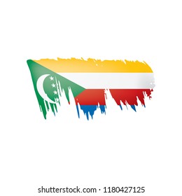 Comoros flag, vector illustration on a white background.