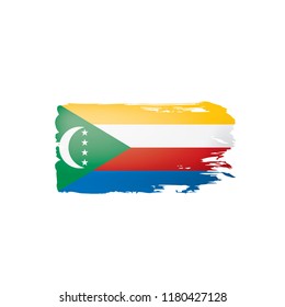 Comoros flag, vector illustration on a white background.