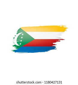 Comoros flag, vector illustration on a white background.