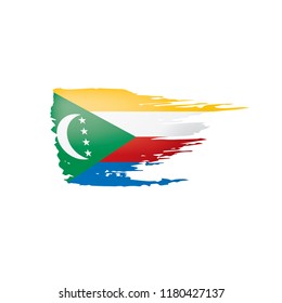Comoros flag, vector illustration on a white background.