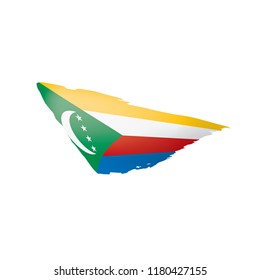 Comoros flag, vector illustration on a white background.