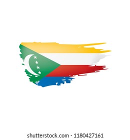 Comoros flag, vector illustration on a white background.