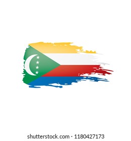 Comoros flag, vector illustration on a white background.