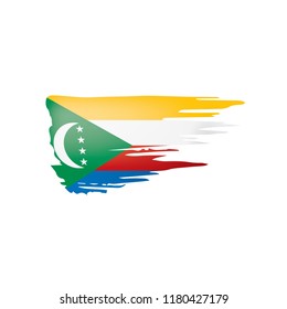 Comoros flag, vector illustration on a white background.
