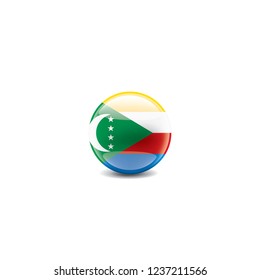 Comoros flag, vector illustration on a white background