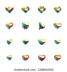 Comoros flag, vector illustration on a white background