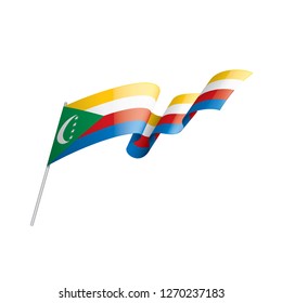 Comoros flag, vector illustration on a white background