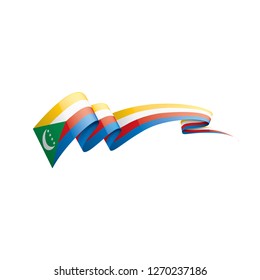 Comoros flag, vector illustration on a white background