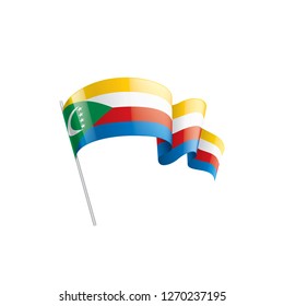 Comoros flag, vector illustration on a white background