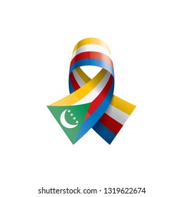 Comoros flag, vector illustration on a white background