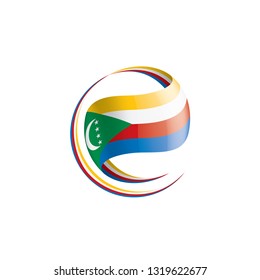 Comoros flag, vector illustration on a white background
