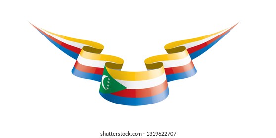 Comoros flag, vector illustration on a white background