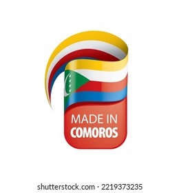 Bandera de las Comoras, ilustración vectorial en un fondo blanco