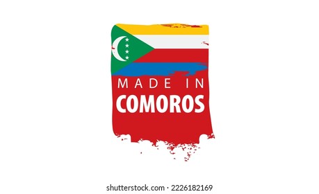 Bandera de las Comoras, ilustración vectorial en un fondo blanco