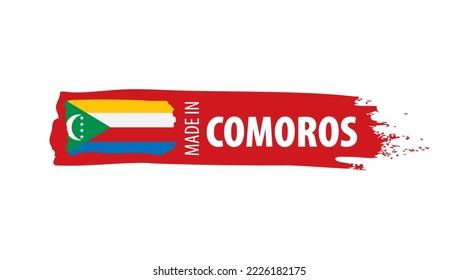 Comoros flag, vector illustration on a white background