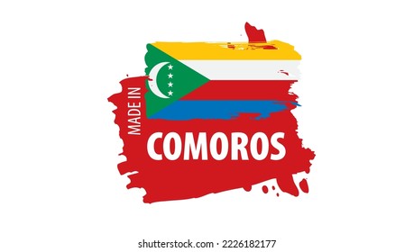 Comoros flag, vector illustration on a white background