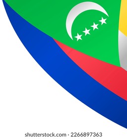 Ola de bandera de las Comoras aislada en la png o en un fondo transparente