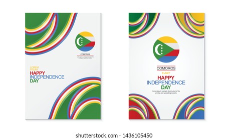 Comoros Independence Day Celebration Illustration Vector Template