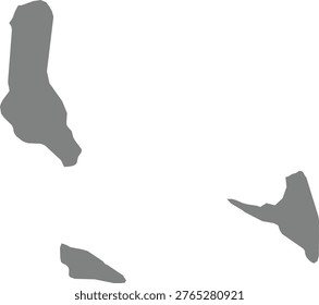 Comoros islands shape vector illustration. This is abstract comorian country land form on transparent background.